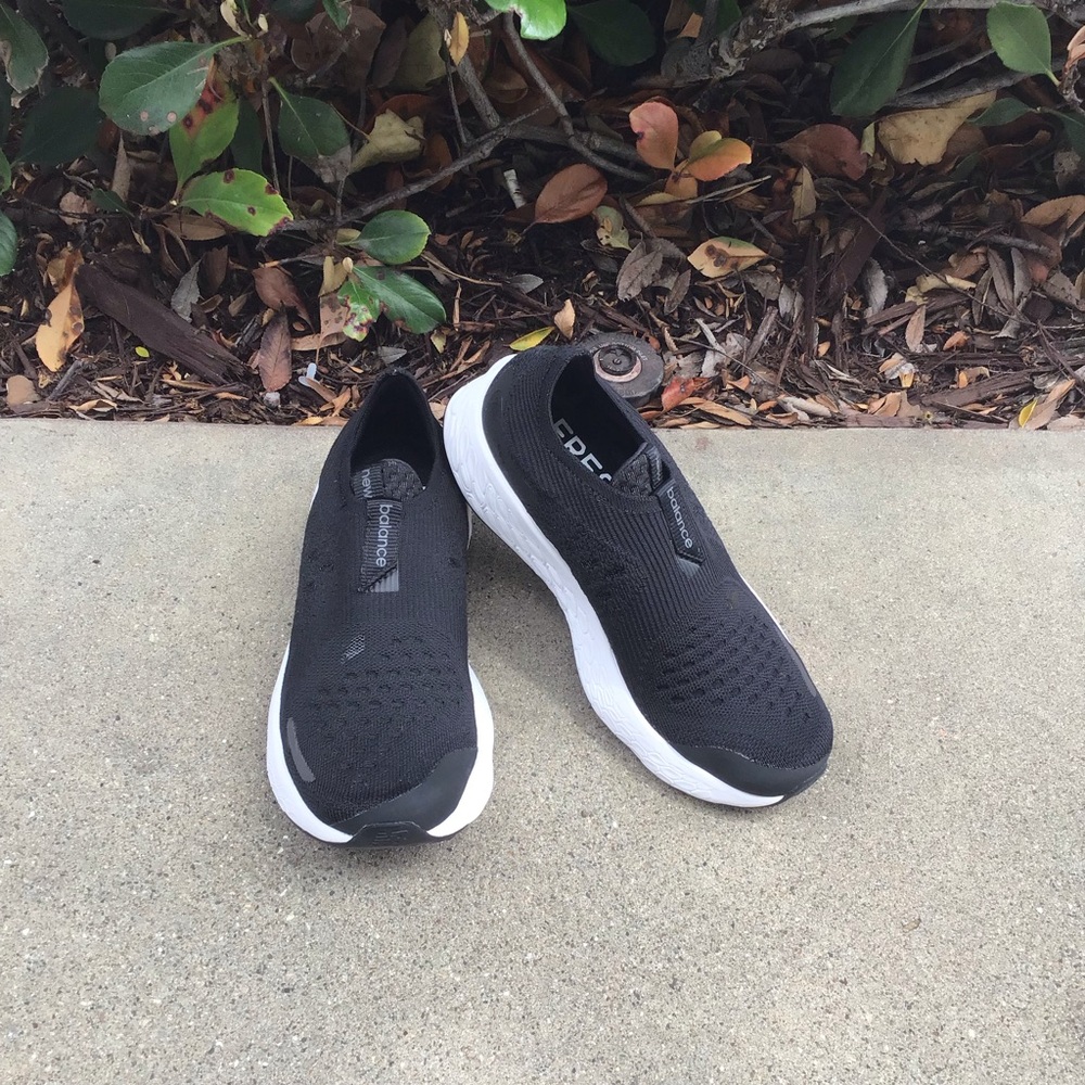NEW NEW BALANCE women's fresh foam x 1080 unlaced shoes in black/white